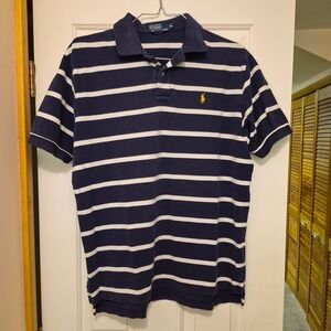 Polo Ralph Lauren Men's Striped Polo Shirt Size XL Navy White Cotton